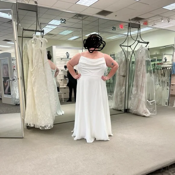 David's Bridal | Dresses | Wedding Dress Aline Cowl Neck